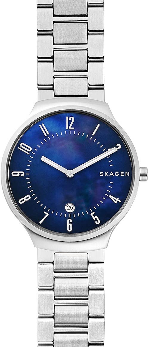 Montre bracelet pour femme en acier Skagen SKW6519 avec cadran bleu