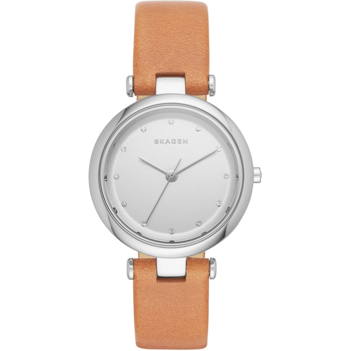 Montre Skagen pour femme avec bracelet en cuir marron modèle Tanja SK2455