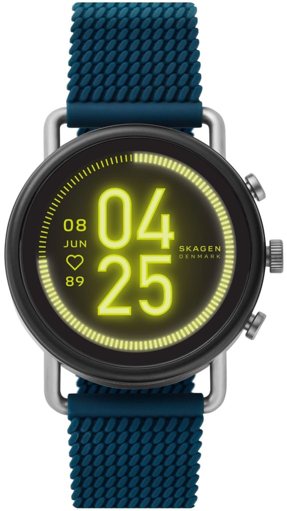 Montre connectée Skagen pour Homme Falster 3 avec bracelet en silicone bleu