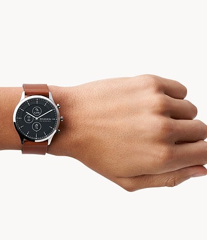 Smartwatch Montre connectée Skagen cuir marron - Android Wear OS - SKT3000 - Portée