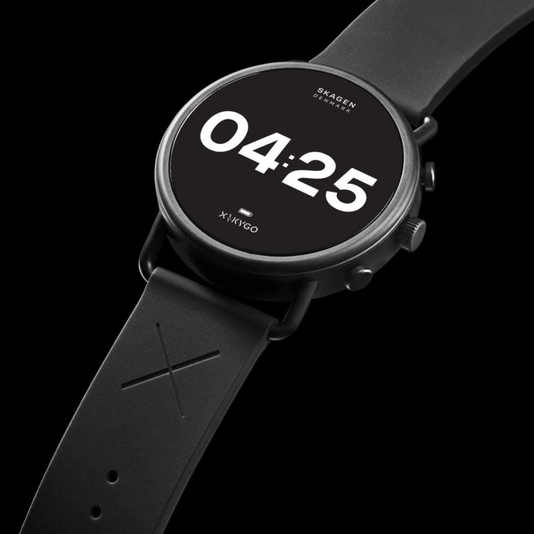 Montre connectée HR Falster Skagen - Smartwatch SKT5202 - Bracelet en silicone noir
