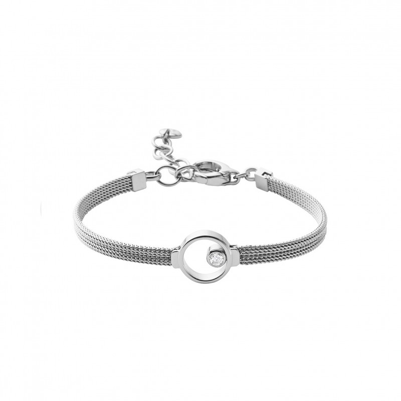 Bracelet argenté en acier Skagen pour femme avec cristal SKJ0834040