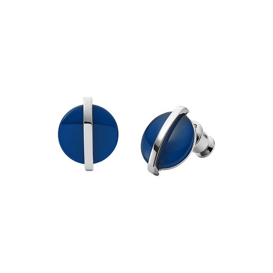 Boucles d'oreilles clous Skagen 87925455 bleues et acier inoxydable