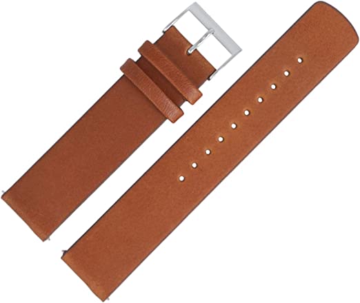 Bracelet interchangeable de montre Skagen 20mm en cuir marron B07TMDSSSN