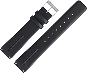 Bracelet interchangeable de montre Skagen 18mm en cuir noir B07RTY2DQB