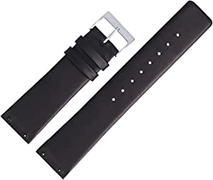 Bracelet interchangeable de montre Skagen 22mm en cuir noir B07H4PDFRZ